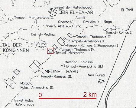 Theben-West Karte